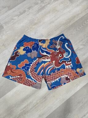 Albino & Preto A&P Year of the Dragon Mesh Shorts Men's 2XL Jiu Jitsu No-Gi BJJ